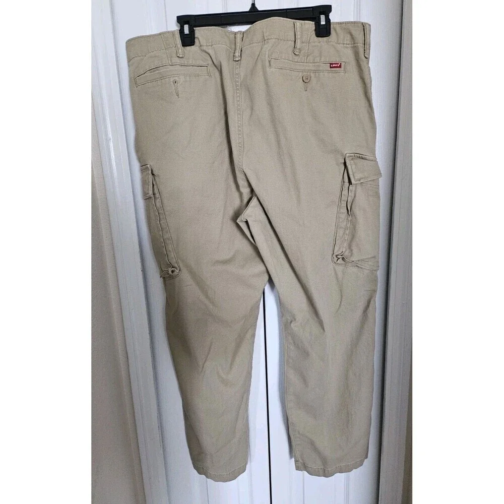 Levi’s XX Cargo Taper Pants Men 40x30 Khaki Beige Utility Workwear Pockets.
